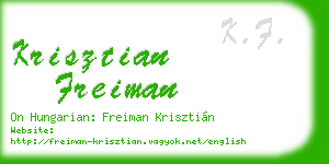 krisztian freiman business card